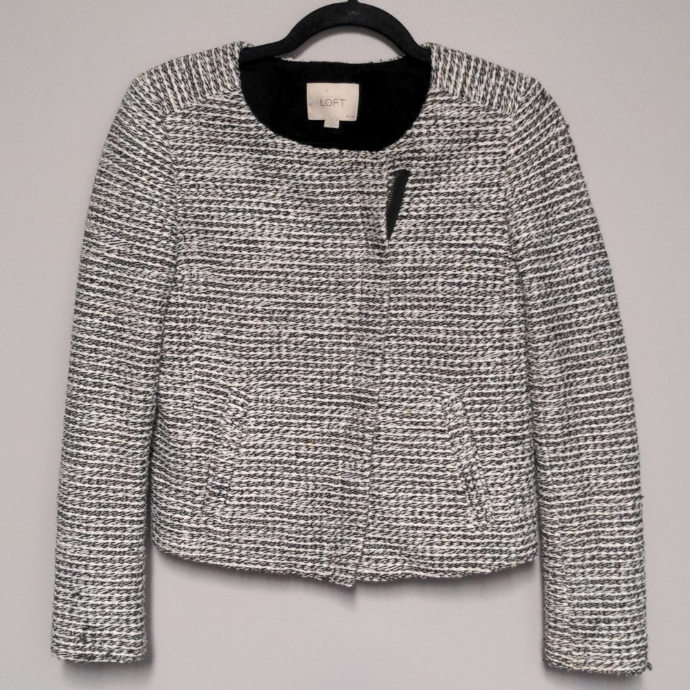 LOFT Asymmetrical Cropped Jacket